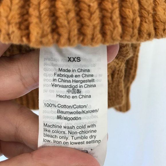 Madewell Joslin Chunky Crop Pullover Sweater Size XXS golden harvest - Picture 6 of 8